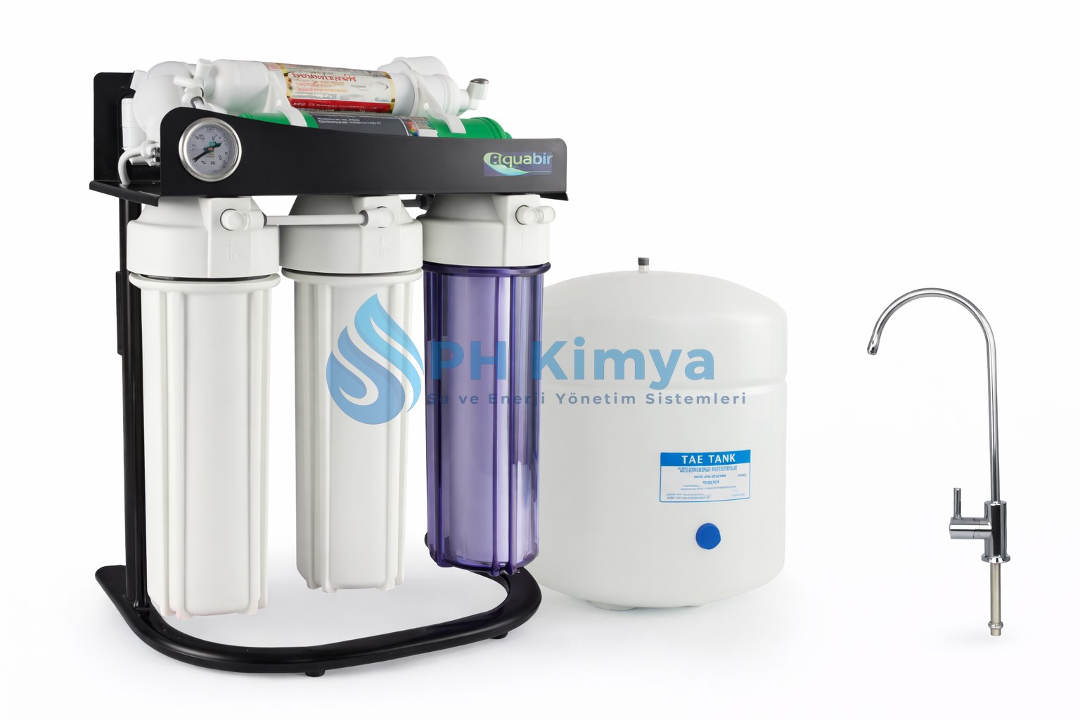 AQUABİR 6A-WOP Standlı manometrelı açık kasa su arıtma cihazı Kayseri