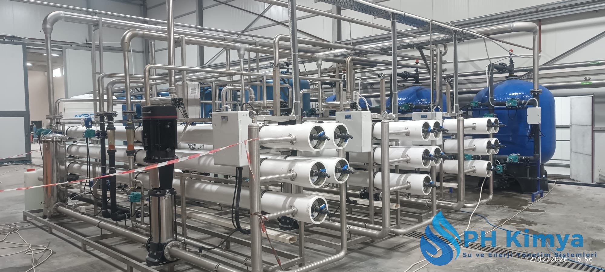 Meyve suyu üretim tesisi 90 m³/saat reverse osmosis su arıtma sistemi Kayseri